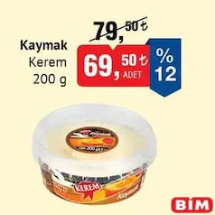 KEREM KAYMAK 200 G fiyat ve kampanya bilgisi